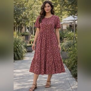 Old Navy Multicolor Floral Midi Dress